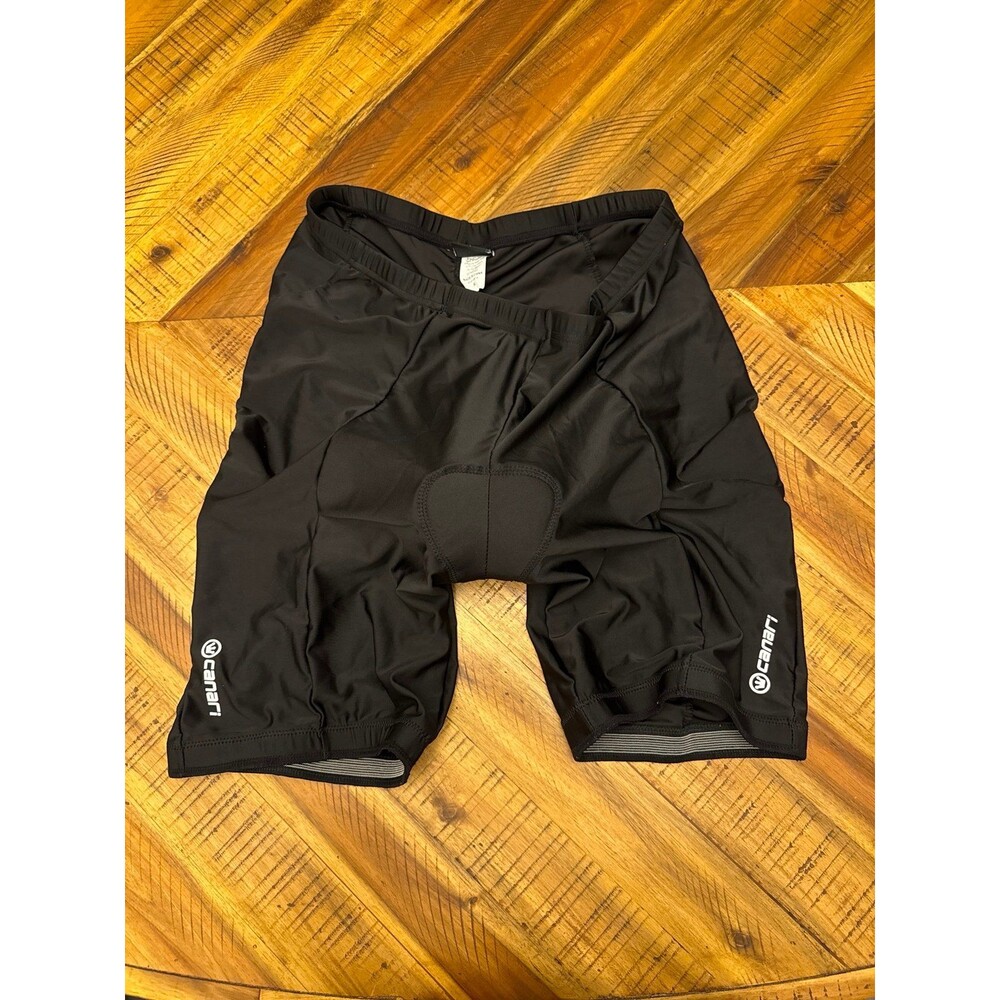 Canari Cycling Compression Shorts Mens XL Black Padded Chamois Road Bike MTB EUC
